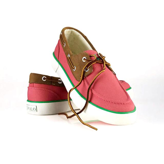 ポロラルフローレン POLO RALPH LAUREN 正規品 メンズ キャンパスデッキシューズ Rylander Canvas Boat Shoe PINK