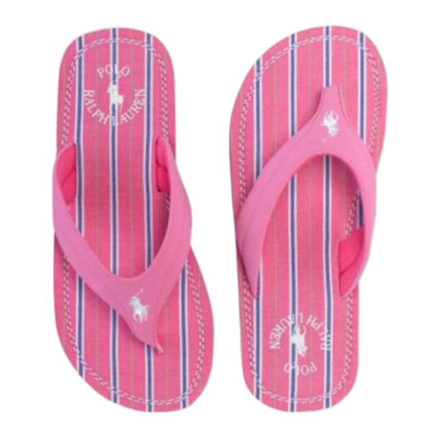 ポロラルフローレンキッズ POLO RALPH LAUREN CHILDREN 正規品 子供服 ガールズ サンダル Terrence Flip-Flop #16512396 PINK