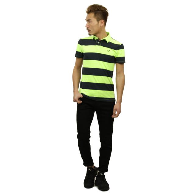 アメリカンイーグル AMERICAN EAGLE 正規品 メンズ ポロシャツ AE Striped Jersey Polo 2165-7192 LIME