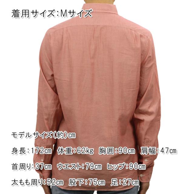 ジェイクルー J.CREW 正規品 メンズ 長袖ワークシャツ SLIM LIGHTWEIGHT CHAMBRAY SHIRT ORANGE