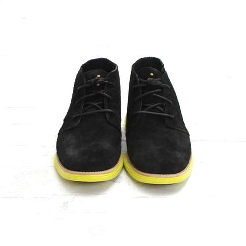 コールハーン COLE HAAN 正規品 正規品 チャッカブーツ LUNARGRAND CHUKKA C11185 BLACK SUEDE/VOLT BLACK