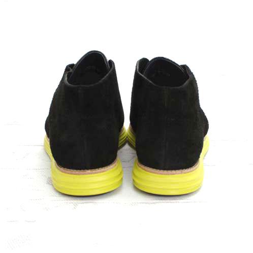 コールハーン COLE HAAN 正規品 正規品 チャッカブーツ LUNARGRAND CHUKKA C11185 BLACK SUEDE/VOLT BLACK