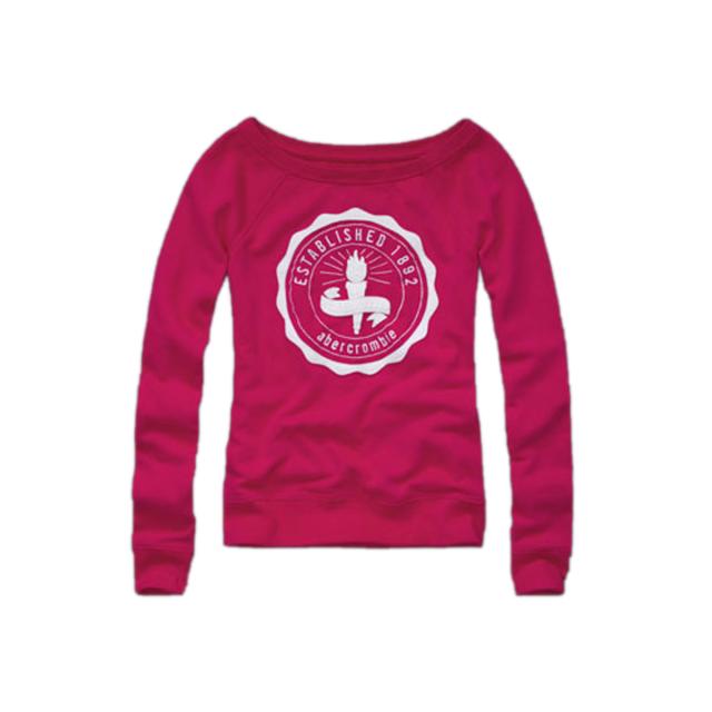 アバクロキッズ AbercrombieKids 正規品 子供服 ガールズ スウェット brieann sweatshirt HOT PINK