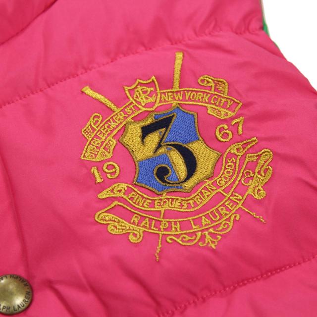 ポロラルフローレンキッズ POLO RALPH LAUREN CHILDREN 正規品 子供服 ガールズ リバーシブルダウンベスト Reversible Down Vest #22470006 HOT PINK