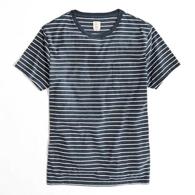 ジェイクルー J.CREW 正規品 メンズ 半袖Tシャツ SLIM HEATHERED POCKET TEE IN STRIPE