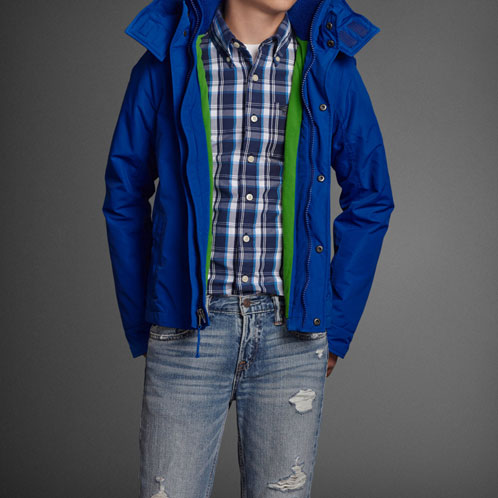 アバクロキッズ AbercrombieKids 正規品 子供服 ボーイズ ジャケット a&f all-season weather warrior BLUE