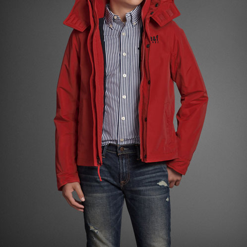 アバクロキッズ AbercrombieKids 正規品 子供服 ボーイズ ジャケット a&f all-season weather warrior RED