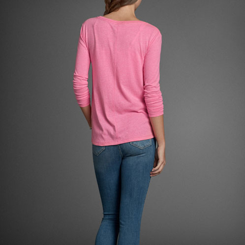 アバクロキッズ AbercrombieKids 正規品 子供服 ガールズ 長袖Tシャツ embellished easy fit tee