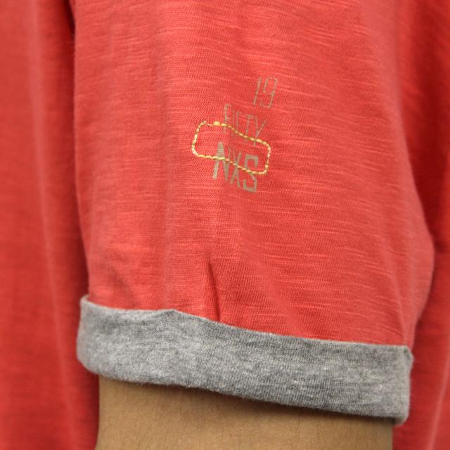 ノーエクセス NO EXCESS 正規品 メンズ 半袖VネックTシャツ T-shirt s/sl V-Neck Man-made print no iron slub 340214 68