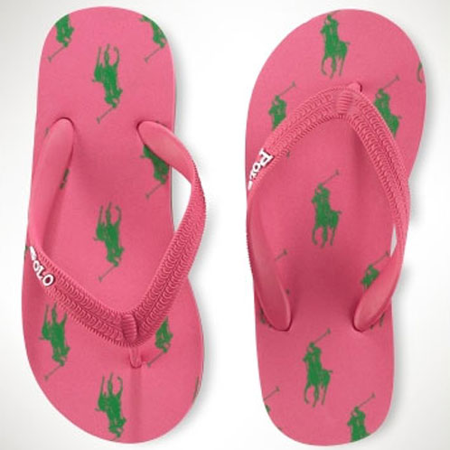 ポロラルフローレンキッズ POLO RALPH LAUREN CHILDREN 正規品 子供服 ガールズ サンダル Amino Flip-Flop #16512226