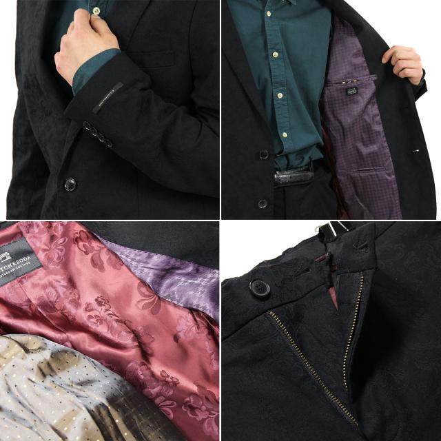 スコッチアンドソーダ SCOTCH&SODA メンズ ブレザー Slim shiny satin/elastan blazer, Sold with pochet 30001 90