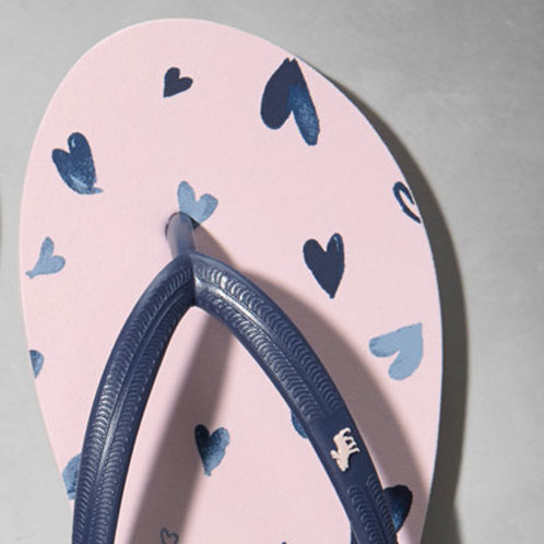 アバクロキッズ AbercrombieKids 正規品 子供服 ガールズ サンダル heart print rubber flip flops 254-213-0229-062