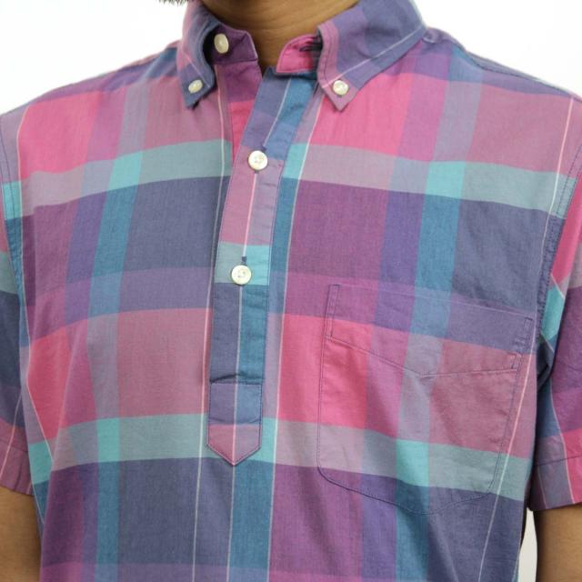 ジェイクルー J.CREW 正規品 メンズ 半袖シャツ SHORT-SLEEVE POPOVER IN PLAID
