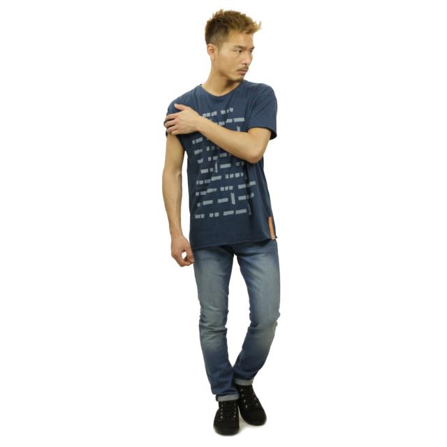 ヌーディージーンズ Nudie Jeans メンズ 半袖Tシャツ Raw Hem T-shirt 131349 4030 B25 Navy