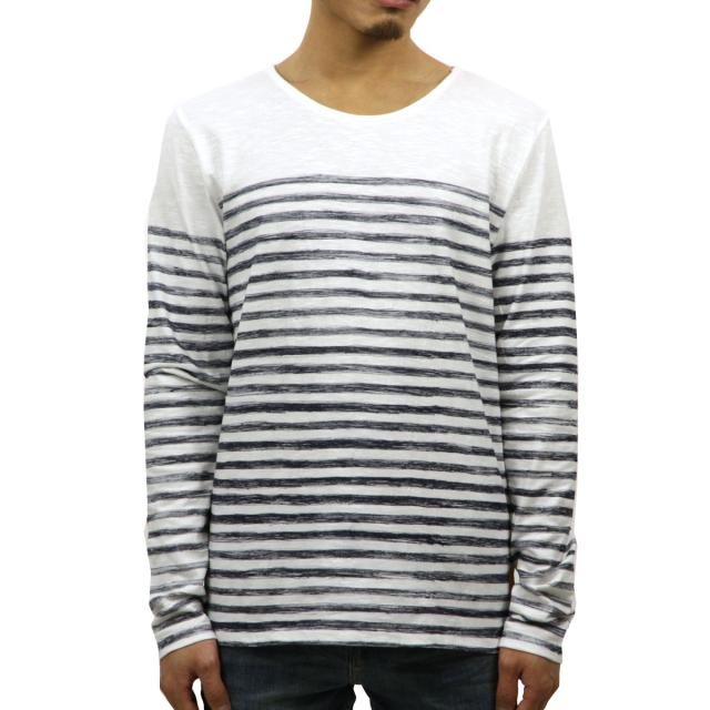 ヌーディージーンズ Nudie Jeans メンズ 長袖Tシャツ L/S T-shirt 131346 4027 W21 Offwhite/Blue