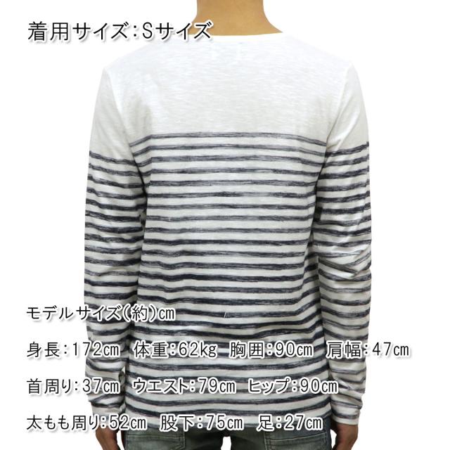 ヌーディージーンズ Nudie Jeans メンズ 長袖Tシャツ L/S T-shirt 131346 4027 W21 Offwhite/Blue