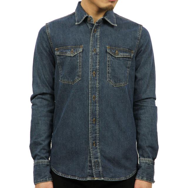 ヌーディージーンズ シャツ メンズ 正規販売店 Nudie Jeans 長袖シャツ Gunnar 140316 3014 B26 Denim D15S25 クリスマス プレゼント ラッピング ヌーディージーンズ シャツ メンズ 正規販売店 Nudie Jeans 長袖シャツ