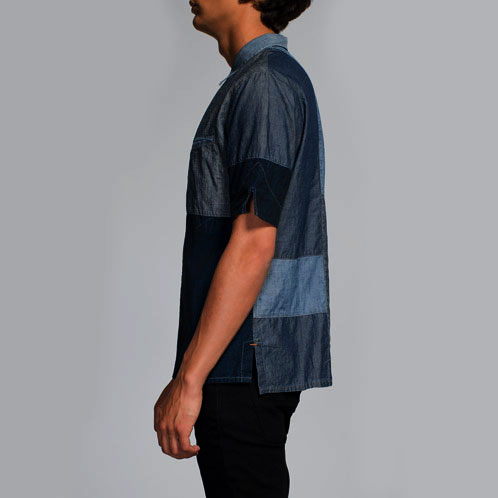 ヌーディージーンズ Nudie Jeans メンズ 長袖シャツ Brody Crazy Pattern 140321 3020 B20 Blue