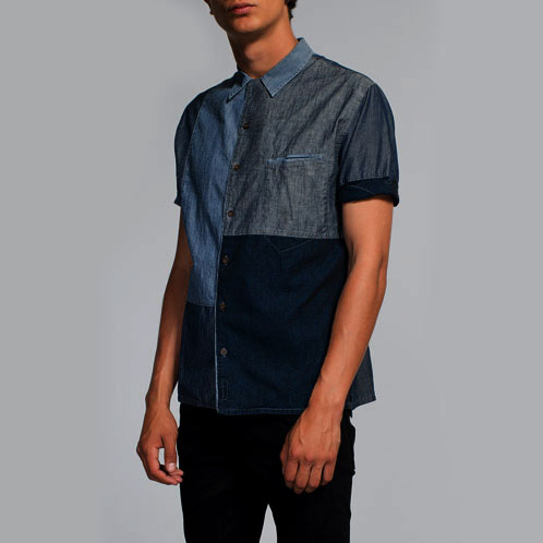 ヌーディージーンズ Nudie Jeans メンズ 長袖シャツ Brody Crazy Pattern 140321 3020 B20 Blue