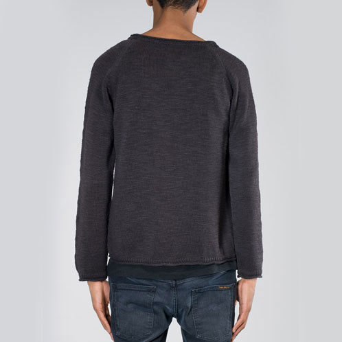 ヌーディージーンズ Nudie Jeans メンズ セーター Vladimir Cotton Linen 150191 6007 B01 Black