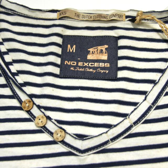 ノーエクセス シャツ メンズ 正規販売店 NO EXCESS 半袖シャツ CLEAN PIN STRIPE SHIRT 410703 78 night D15S25 クリスマス プレゼント ラッピング ノーエクセス Tシャツ 正規販売店 NO EXCESS 半袖Tシャツ T-shirt s/sl