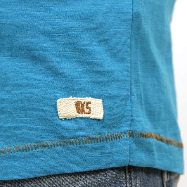 ノーエクセス NO EXCESS 正規品 メンズ 半袖Tシャツ T-shirt s/sl , V-Neck, discharge print 340209 36