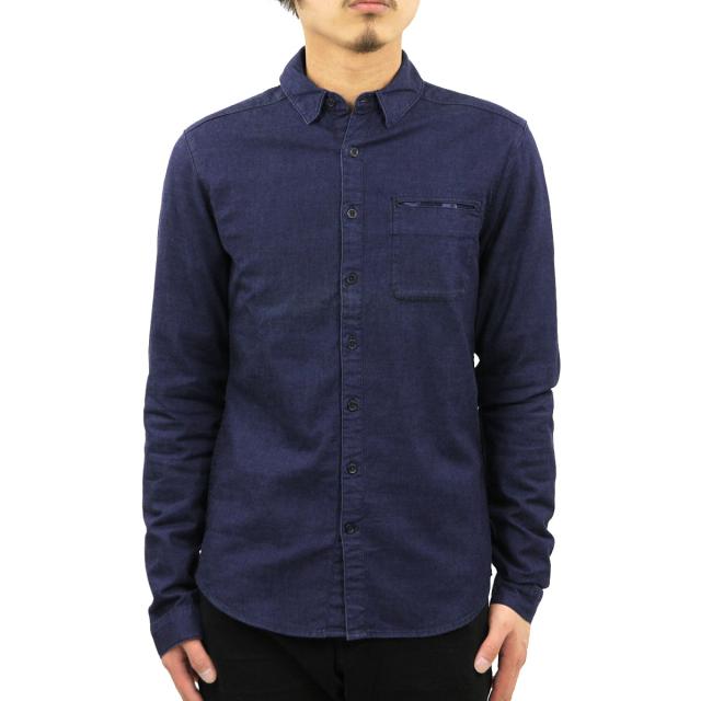 スコッチアンドソーダ SCOTCH＆SODA メンズ 長袖シャツ Pure indigo shirt series with refined details 20310 A