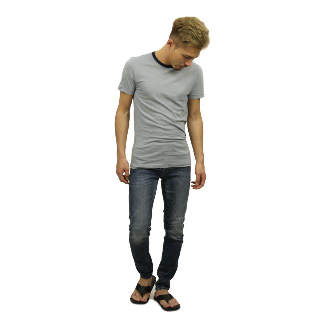 ジェイクルー J.CREW 正規品 メンズ 半袖Tシャツ MICRO-STRIPE RINGER TEE