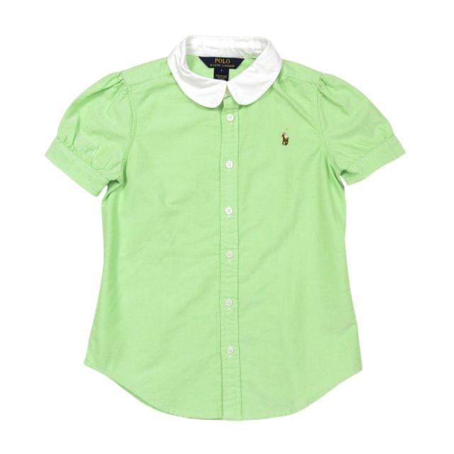ポロラルフローレンキッズ POLO RALPH LAUREN CHILDREN 正規品 子供服 ガールズ 半袖シャツ COTTON OXFORD SHIRT 56343616