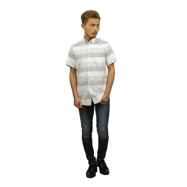 ジェイクルー J.CREW 正規品 メンズ 半袖シャツ SHORT-SLEEVE OXFORD SHIRT IN HORIZONTAL STRIPE