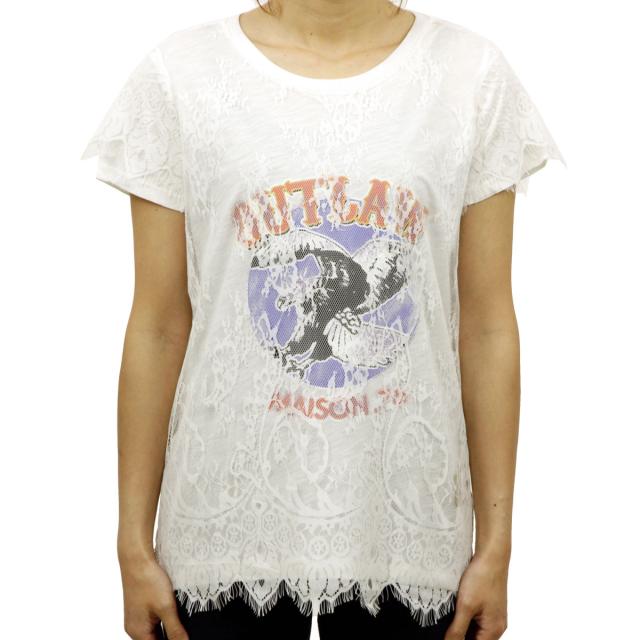 メゾンスコッチ MAISON SCOTCH 正規販売店 レディース 半袖Tシャツ 2 in 1: Lace tee sold with a rock 'n' roll inspired inner tee 131226 B