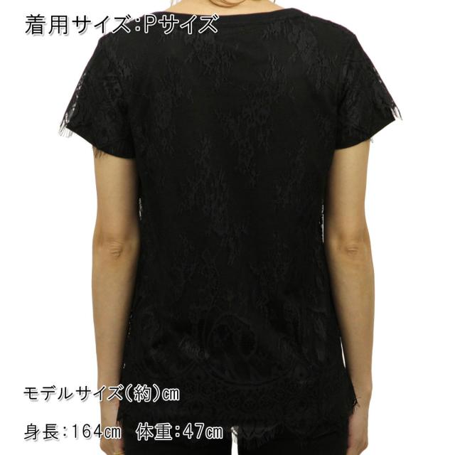 メゾンスコッチ MAISON SCOTCH 正規販売店 レディース 半袖Tシャツ 2 in 1: Lace tee sold with a rock 'n' roll inspired inner tee 131226 A