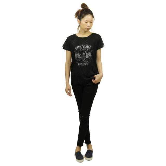 メゾンスコッチ MAISON SCOTCH 正規販売店 レディース 半袖Tシャツ 2 in 1: Lace tee sold with a rock 'n' roll inspired inner tee 131226 A