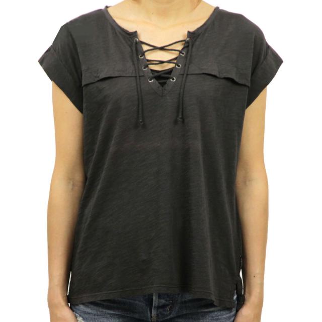 メゾンスコッチ MAISON SCOTCH 正規販売店 レディース 半袖Tシャツ Short sleeve tee with lace up safari detail at front 131234 95