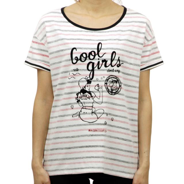 メゾンスコッチ MAISON SCOTCH 正規販売店 レディース 半袖Tシャツ Short sleeve tee with various retro artworks 131231 A