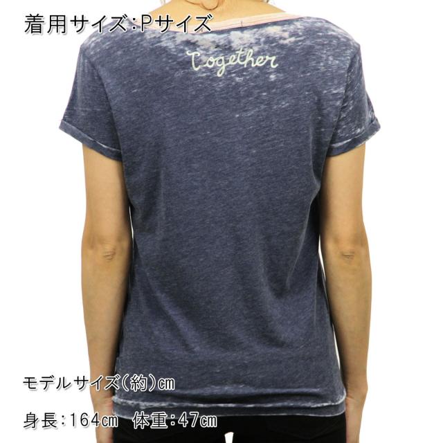 メゾンスコッチ MAISON SCOTCH 正規販売店 レディース 半袖Tシャツ Burnout tee with various artworks 131257 94
