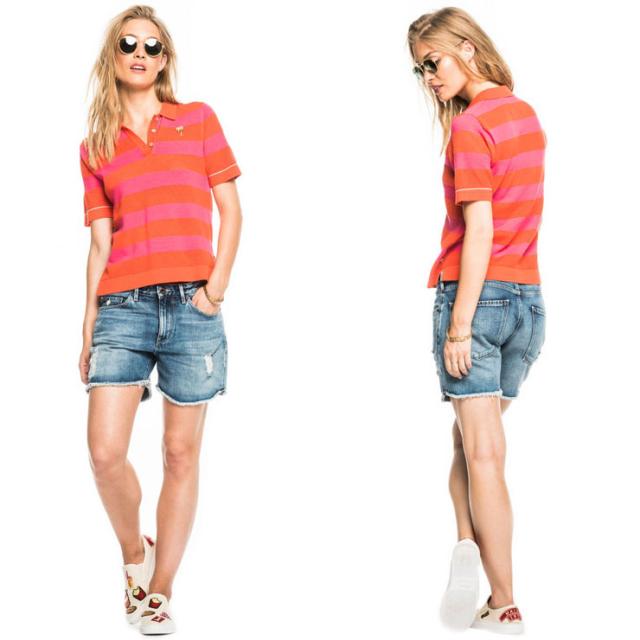 メゾンスコッチ MAISON SCOTCH 正規販売店 レディース 半袖ポロシャツ Knitted polo 131316 B