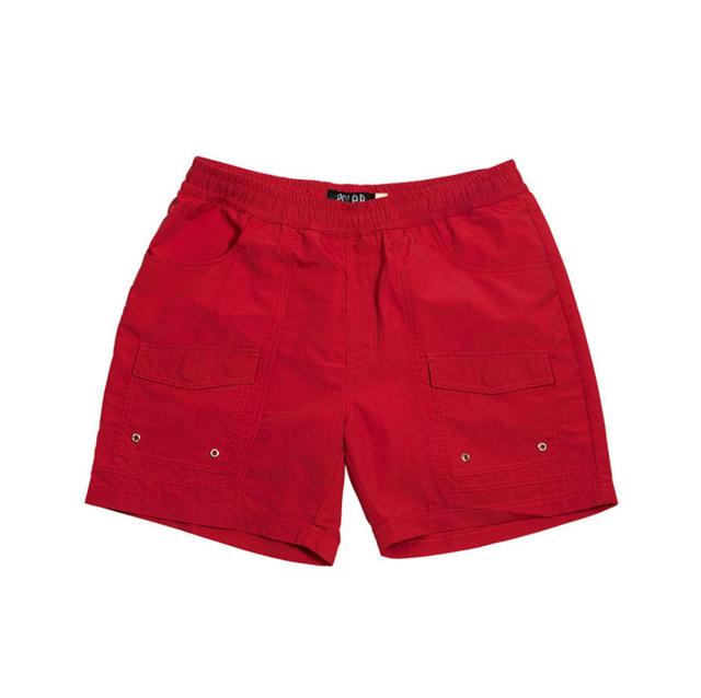 ポーラー POLER 正規販売店 メンズ ショートパンツ VOLLEY CAMP SHORT 611148-RED SALSA