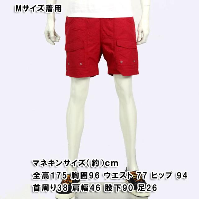 ポーラー POLER 正規販売店 メンズ ショートパンツ VOLLEY CAMP SHORT 611148-RED SALSA