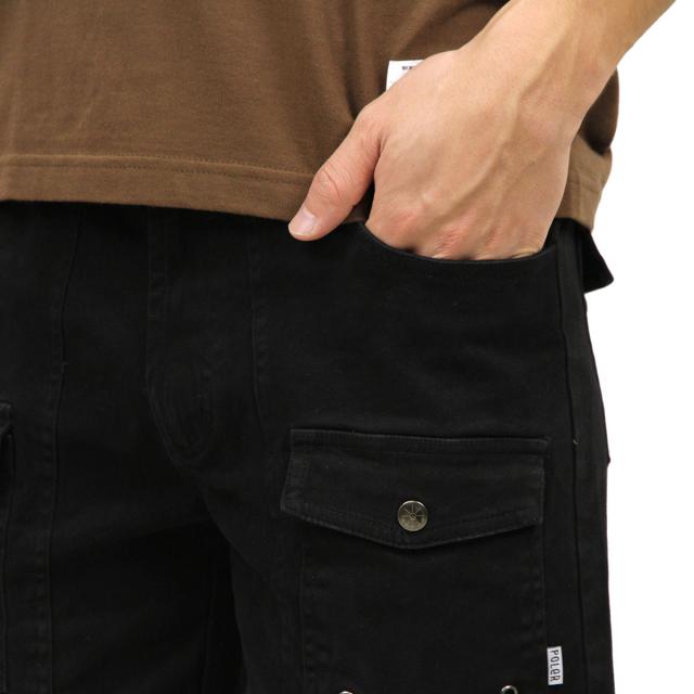 ポーラー POLER 正規販売店 メンズ ショートパンツ CAMP SHORT 611147-BLK BLACK