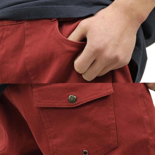 ポーラー POLER 正規販売店 メンズ ショートパンツ CAMP SHORT 611147-BRG BRICK