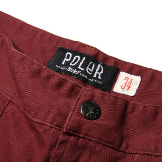 ポーラー POLER 正規販売店 メンズ ショートパンツ CAMP SHORT 611147-BRG BRICK