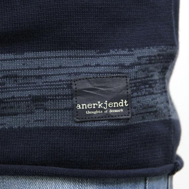 アナケット ANERKJENDT 正規販売店 メンズ 長袖Tシャツ ALEN KNIT LONG SLEEVE BLACK IRIS 9216211
