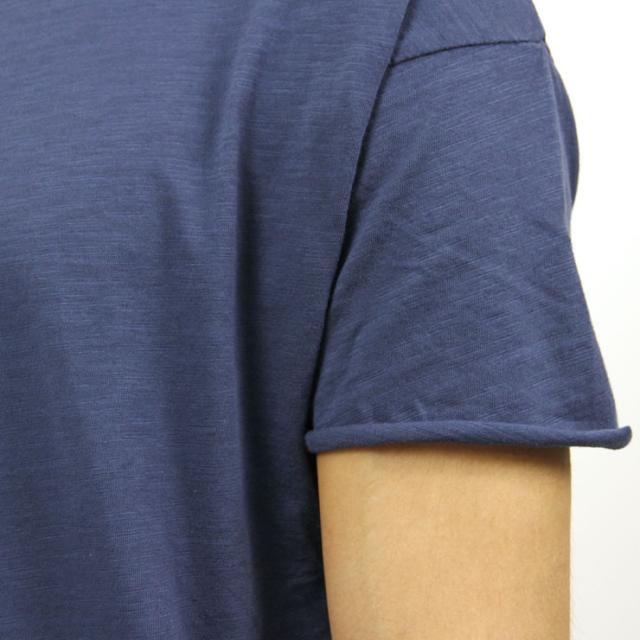 ヌーディージーンズ Nudie Jeans 正規販売店 メンズ 半袖Tシャツ Raw Hem T-Shirt Blue Mirage 131274