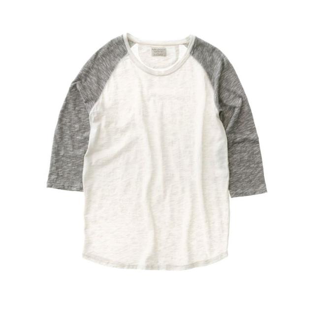 ヌーディージーンズ Nudie Jeans 正規販売店 メンズ 長袖Tシャツ Quarter Sleeve Tee Offwhite/Black 131407