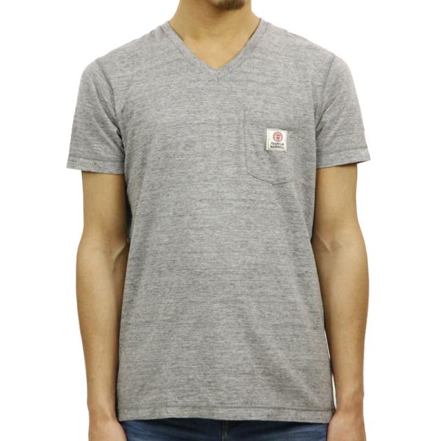 フランクリン＆マーシャル FRANKLIN＆MARSHALL 正規販売店 メンズ 半袖Tシャツ V-NECK T-SHIRT SPORT GREY MEL TSMCA174 43181-4012