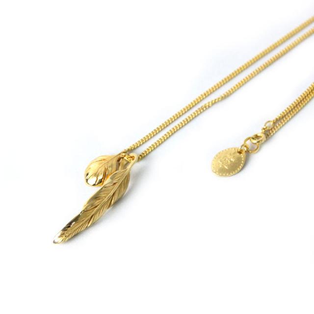 ハリム HARIM 正規販売店 ネックレス SLENDER FEATHERS VERY SHINE GP K18YG GOLD PLATING NECKLACE HRP104 GP