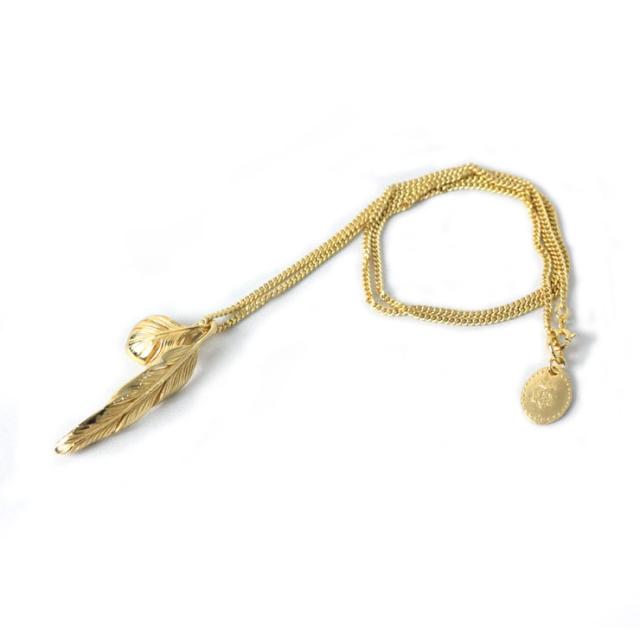 ハリム HARIM 正規販売店 ネックレス SLENDER FEATHERS VERY SHINE GP K18YG GOLD PLATING NECKLACE HRP104 GP