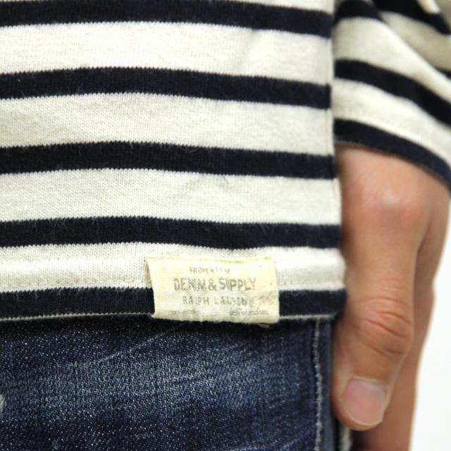 デニムアンドサプライラルフローレン DENIM&SUPPLY RALPH LAUREN 正規品 メンズ ヘンリーネック長袖Tシャツ STRIPED COTTON JERSEY PULLOVER