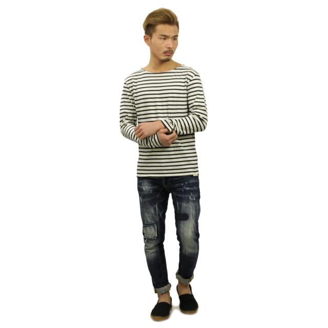 デニムアンドサプライラルフローレン DENIM&SUPPLY RALPH LAUREN 正規品 メンズ ヘンリーネック長袖Tシャツ STRIPED COTTON JERSEY PULLOVER